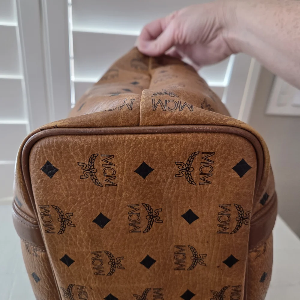 MCM Brown Monogram Tote Bag - Picture 8 of 14
